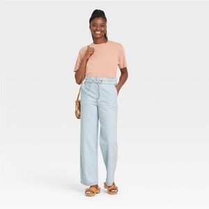 Universal Thread Light Wash High-Rise Wide Leg Drawstring pants nwt